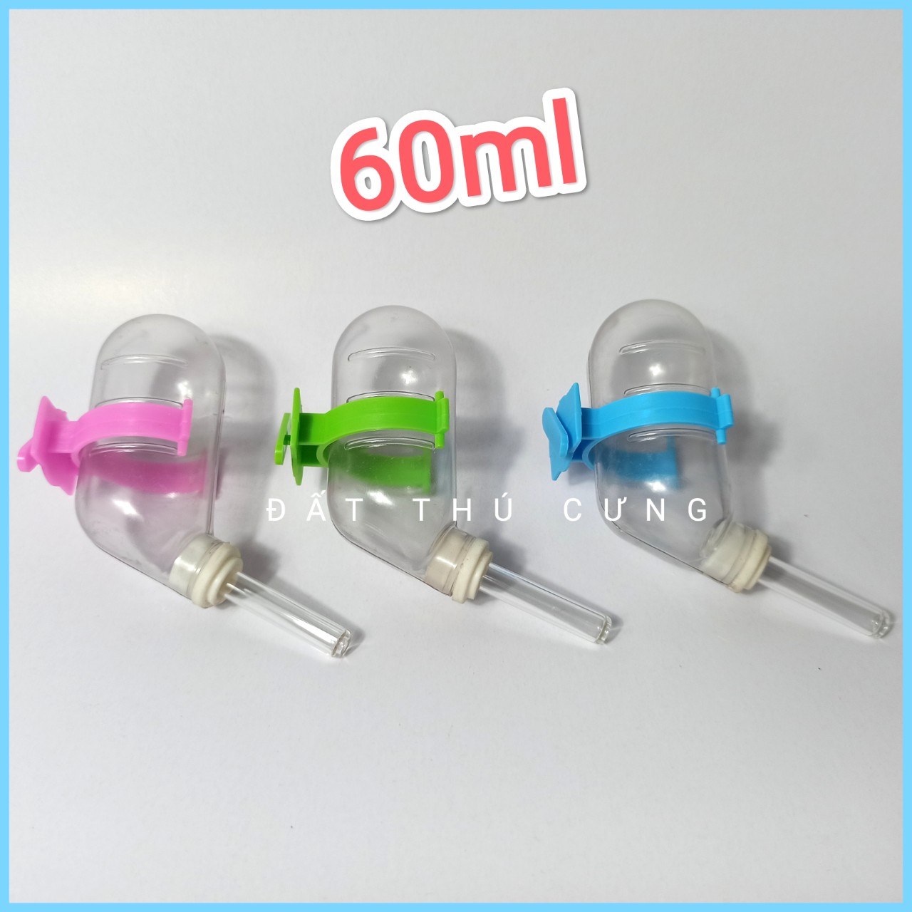 Bình nước  hamster 60ml đầu bi, đầu thủy tinh