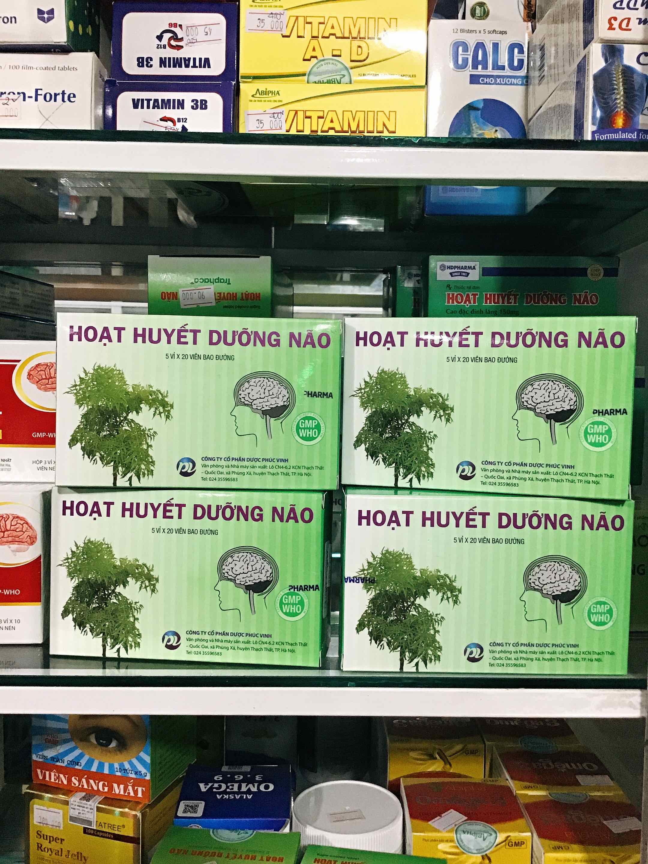 Hoạt huyết dưỡng não phúc vinh (hộp 100v)