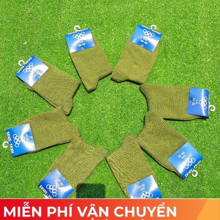 Vớ chân xanh bộ đội 5 đôi màu trơn cho sq bđ ca