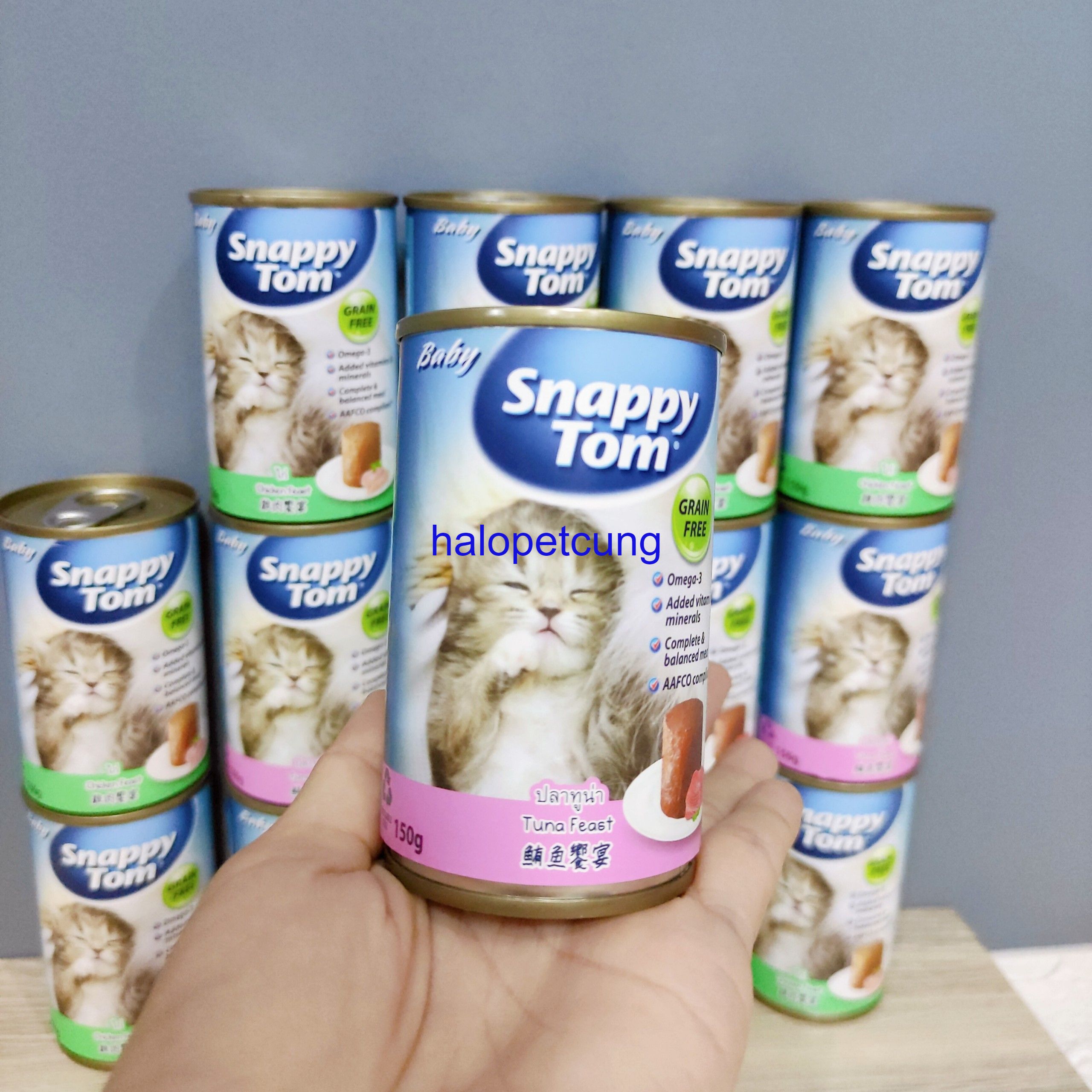 Pate Lon Baby Snappy Tom Cho Mèo Con, Lon 150g