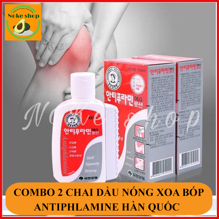 Combo 2 Chai Dầu nóng Hàn Quốc Antiphlamine - Xoa bóp nhức mỏi