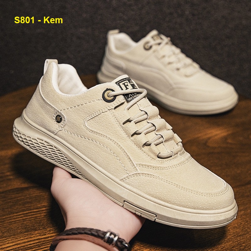Giày Sneaker Nam, Giày Da Nam Thấp Cổ Da Lộn HOT mã S801 S802 S803 xịn chất đẹp mẫu mới đi học đi chơi đi làm dễ phối đồ