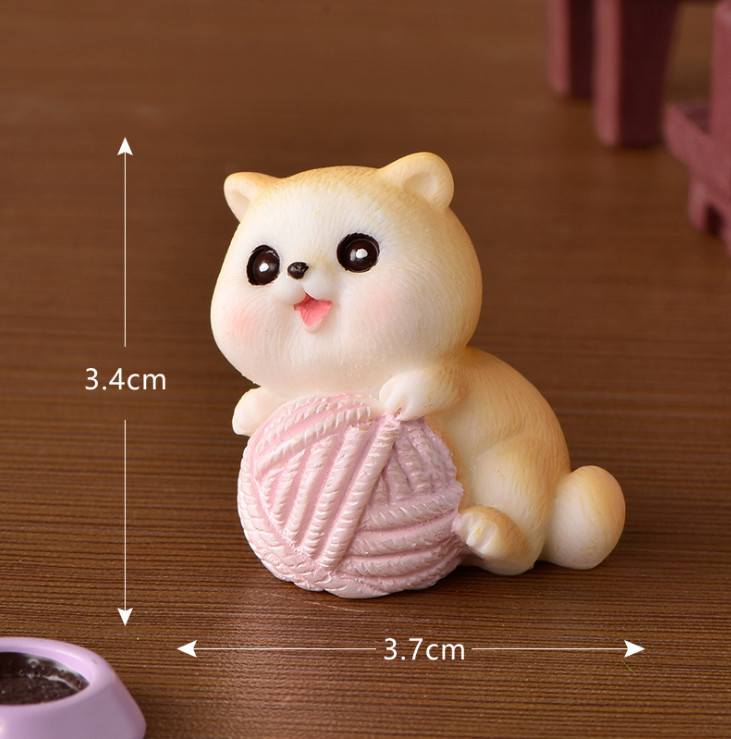 Mô hình mèo ú siêu quậy trang trí tiểu cảnh Dollhouse, nhà mô hình