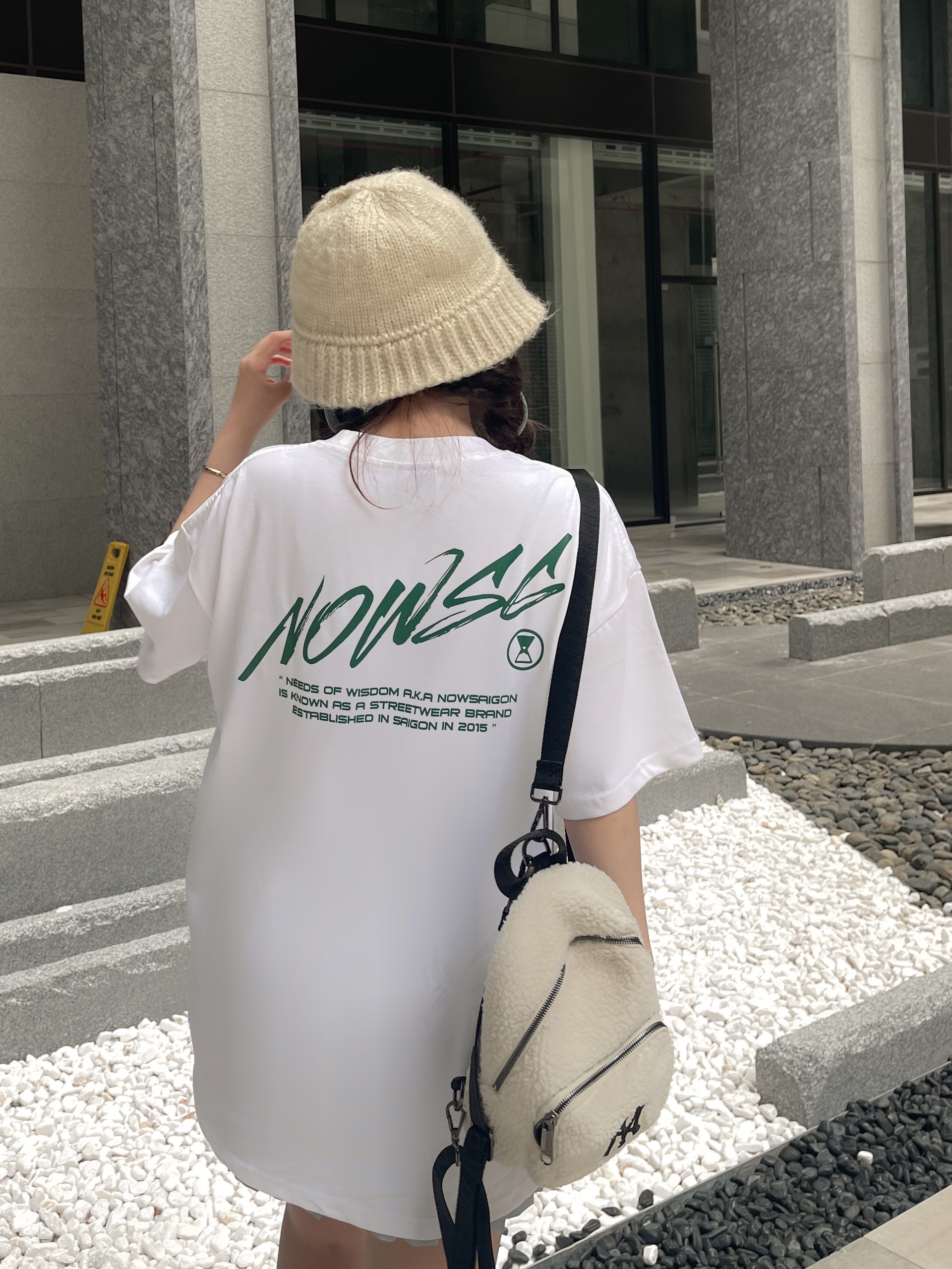 Áo thun NEEDS OF WISDOM Nowsaigon Brush Tee - White