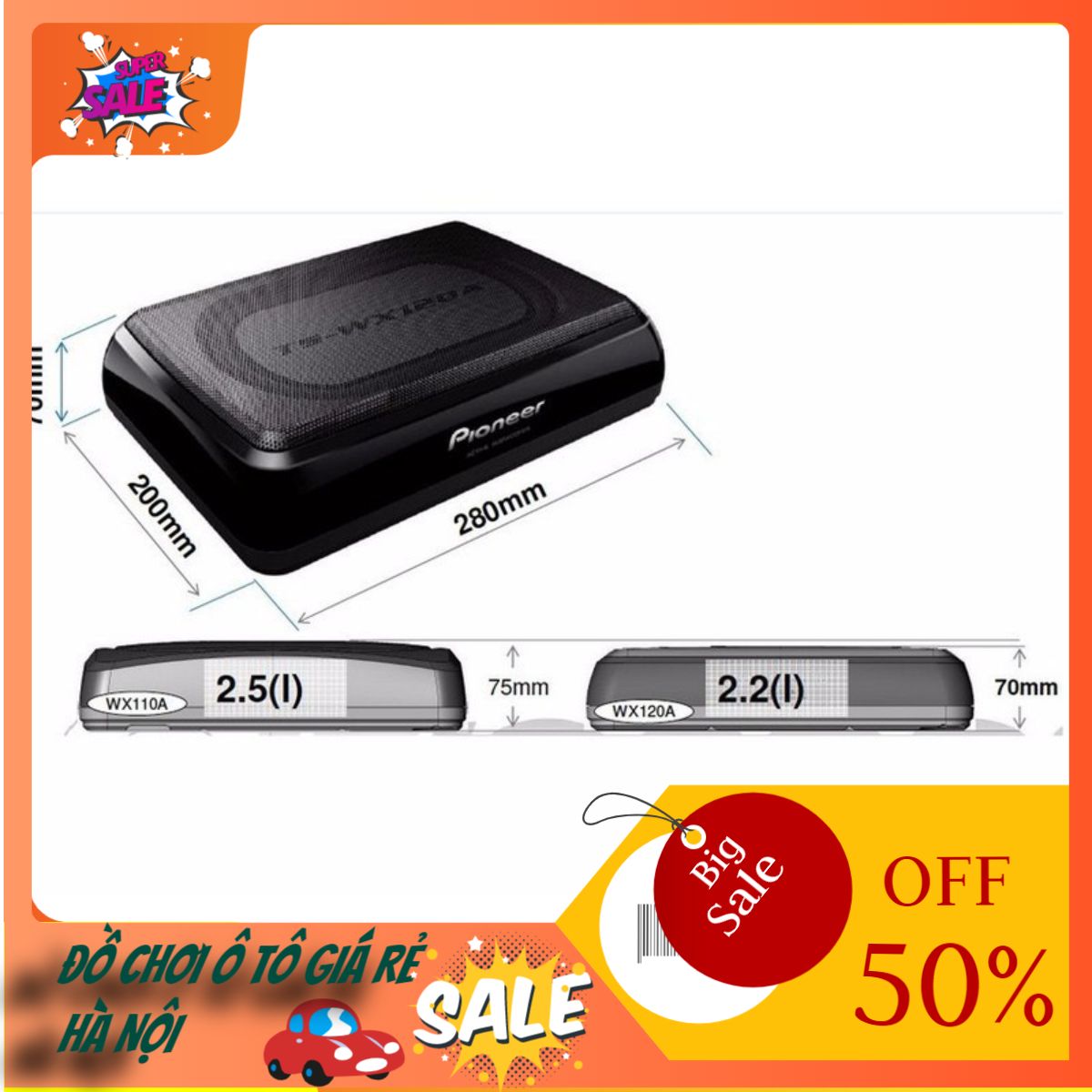 LOA SUB PIONEER 120A LOA SIÊU TRẦM ĐẶT GẦM GHẾ