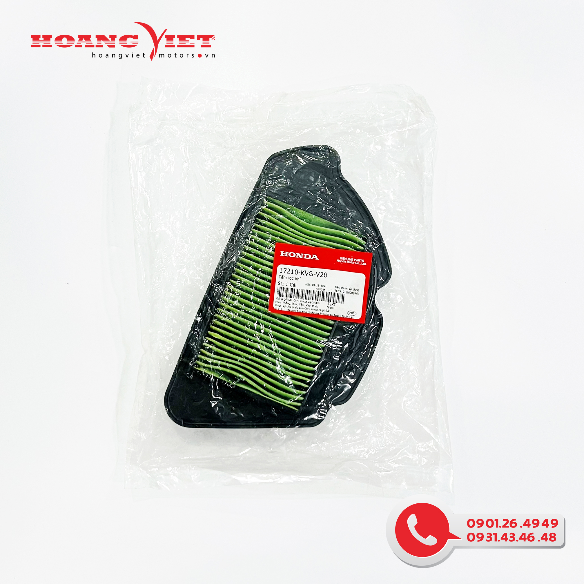 Tấm lọc khí - honda air blade 110 fi - 17210kvgv20