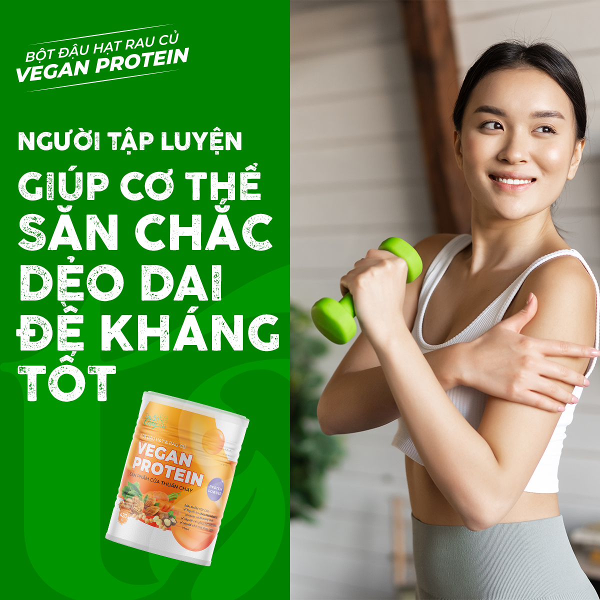 BỘT ĐẬU HẠT & RAU CỦ VEGAN PROTEIN - 420g