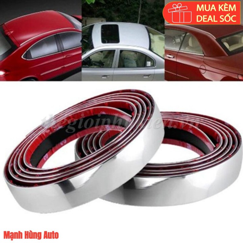 Nẹp viền trang trí chân kính ô tô, xe hơi chiều rộng 3cm dài 15m PHD30