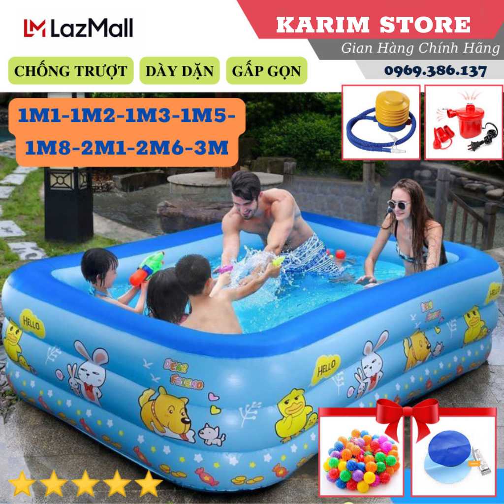  TẶNG BƠM ĐIỆN+MIẾNG VÁ+FREESHIP  hồ bơi trẻ em bể bơi cho bé hồ bơi khổng lồ  HỒ BƠI cho bé 3 tầng nhiều kích thước hàng loại 1 dày dặn bể bơi phao trẻ em với người lớn Bể Phao Bơi 3 Tầng Cao Cấp 2022 
