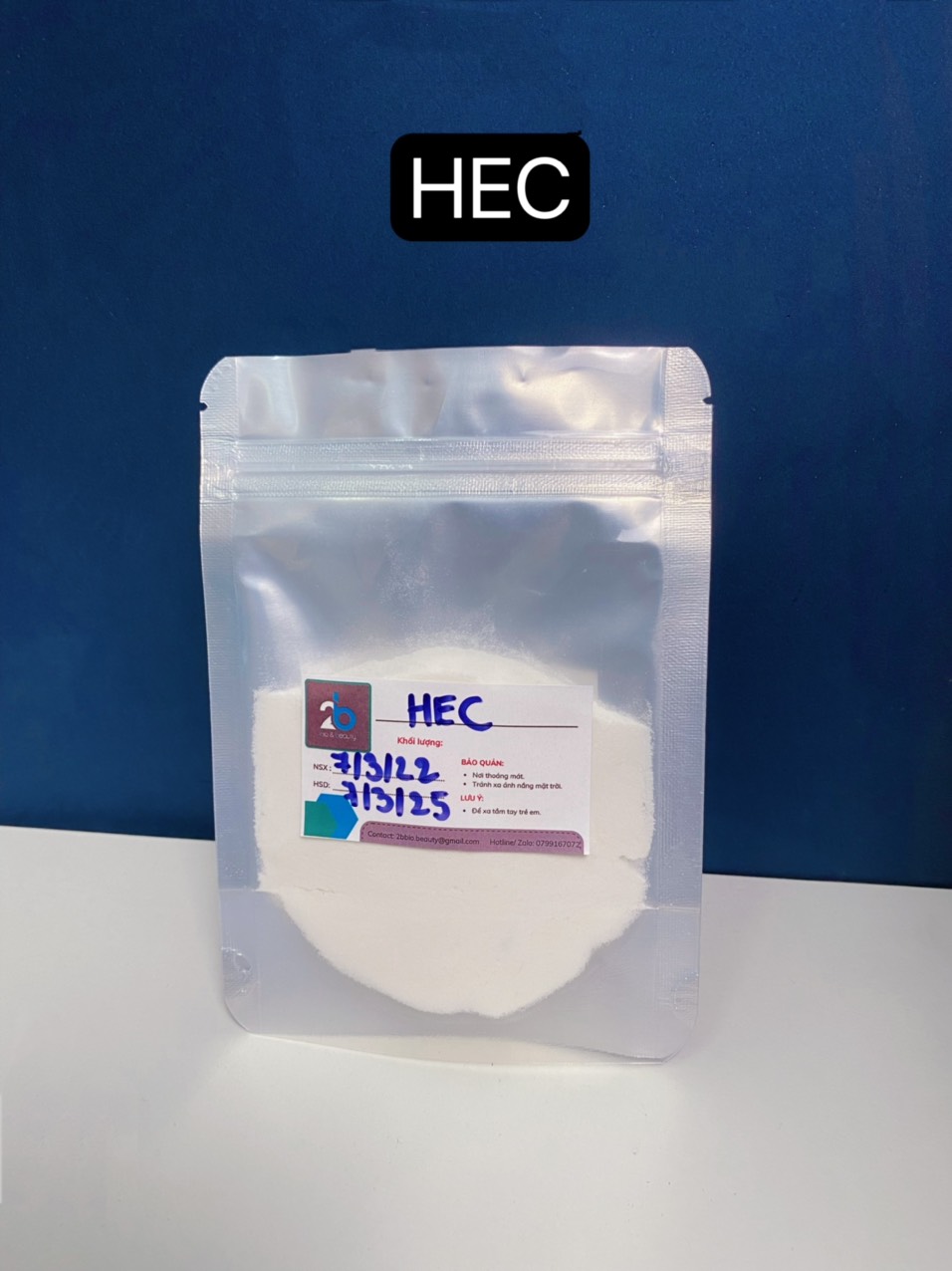50g/100g Nguyên liệu mỹ phẩm HEC (Hydroxyl Ethyl Cenlulose)