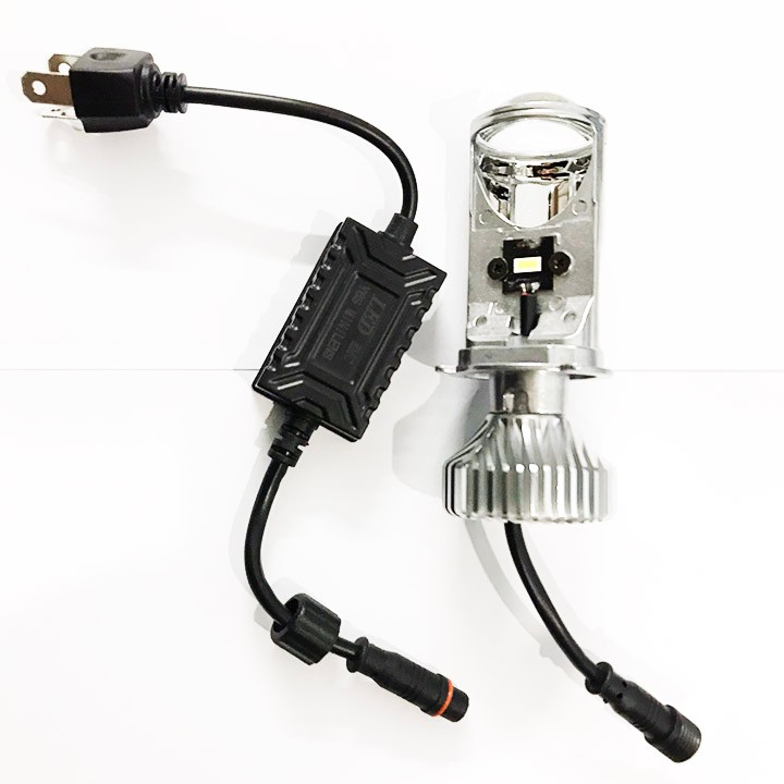 ĐÈN PHA LED BI CẦU MINI CHÂN H4 CỐT ĐỔI 3 MÀU