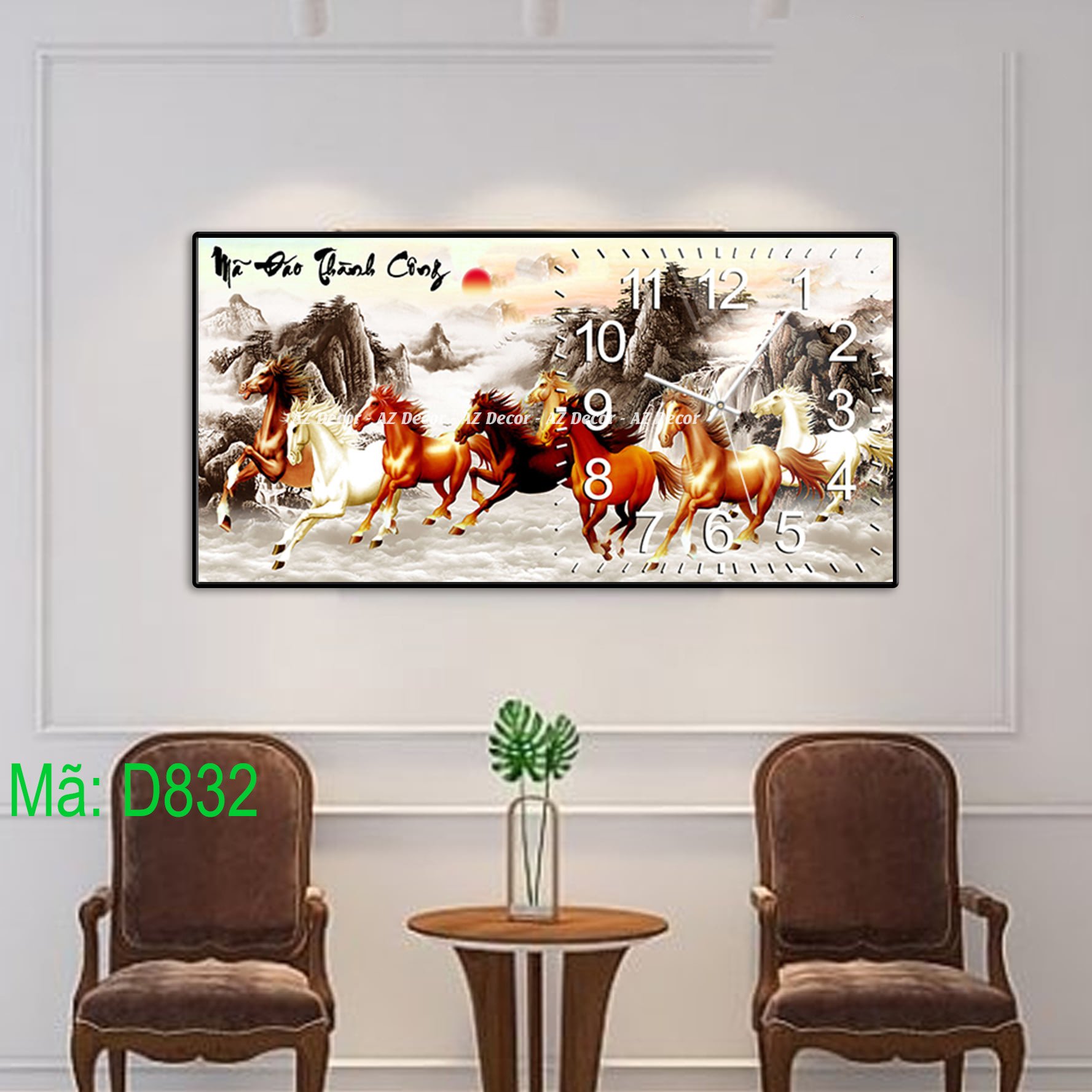 Tranh Đồng Hồ Tráng Gương 5D cao cấp