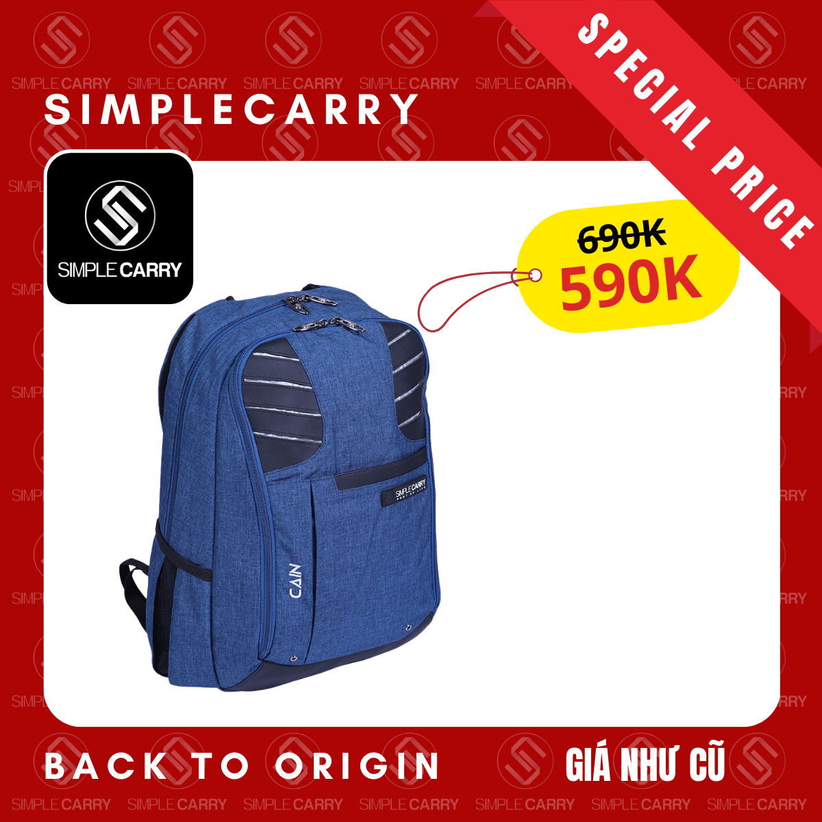 Balo Laptop, Du Lịch Phong Cách Hàn Quốc SimpleCarry Cain