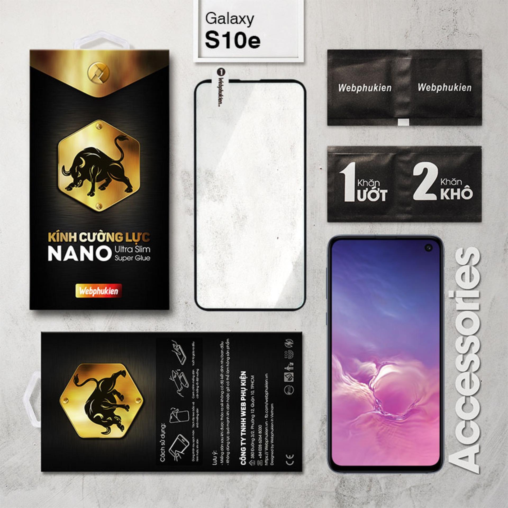 Kính cường lực cho Samsung Galaxy S10e Full LCD hiệu Webphukien (Đen)