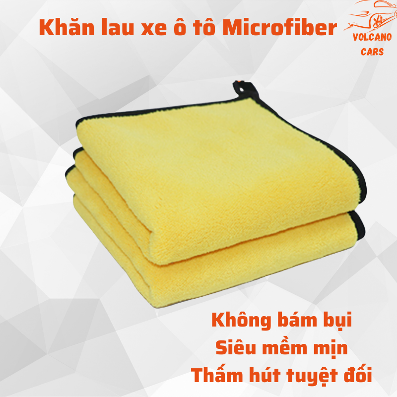 Khăn lau ô tô Microfiber lông cừu siêu thấm, siêu mịn, chống bám bụi giúp vệ sinh ô tô, xe máy, nhà cửa