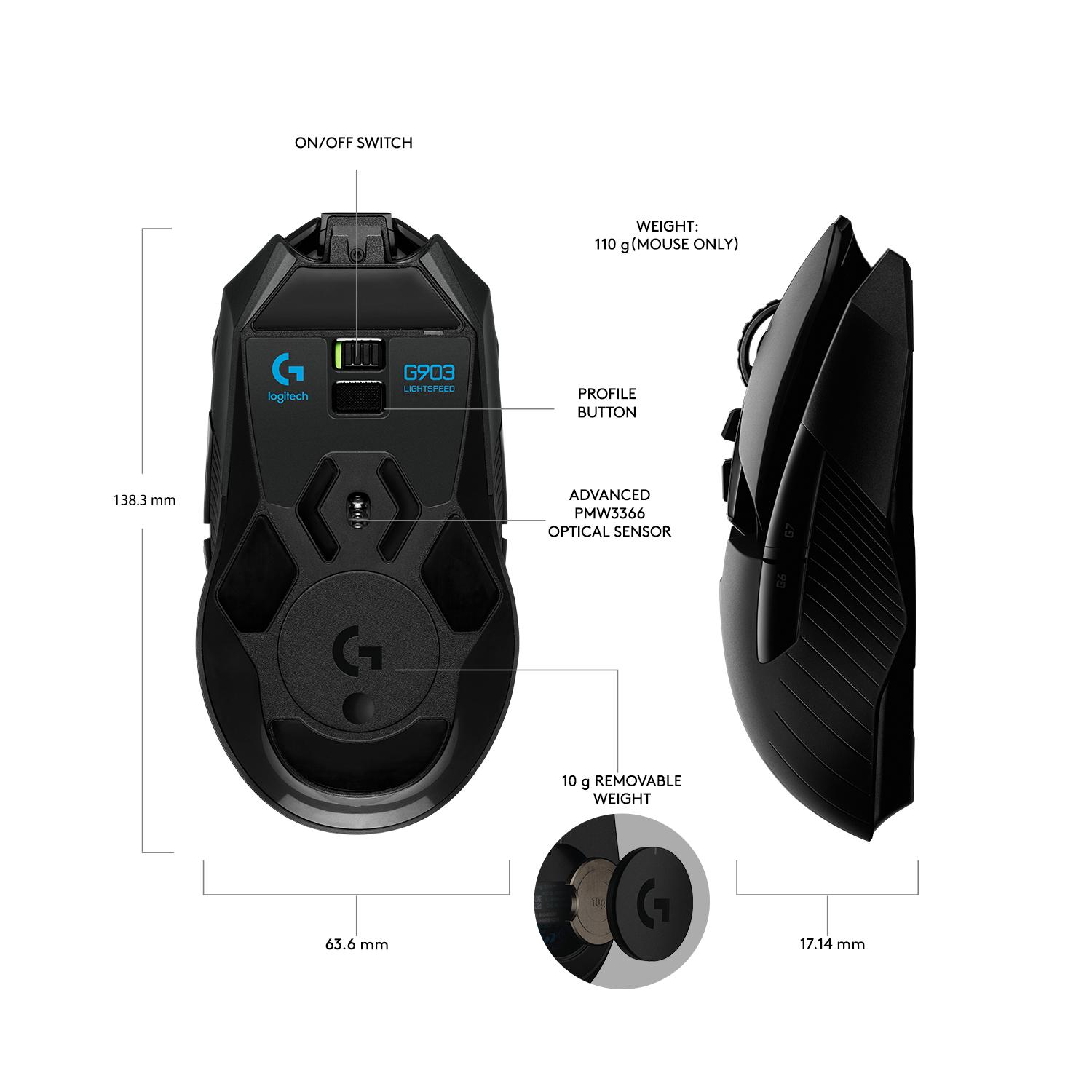 [Trả góp 0%]Chuột Logitech G903 HERO