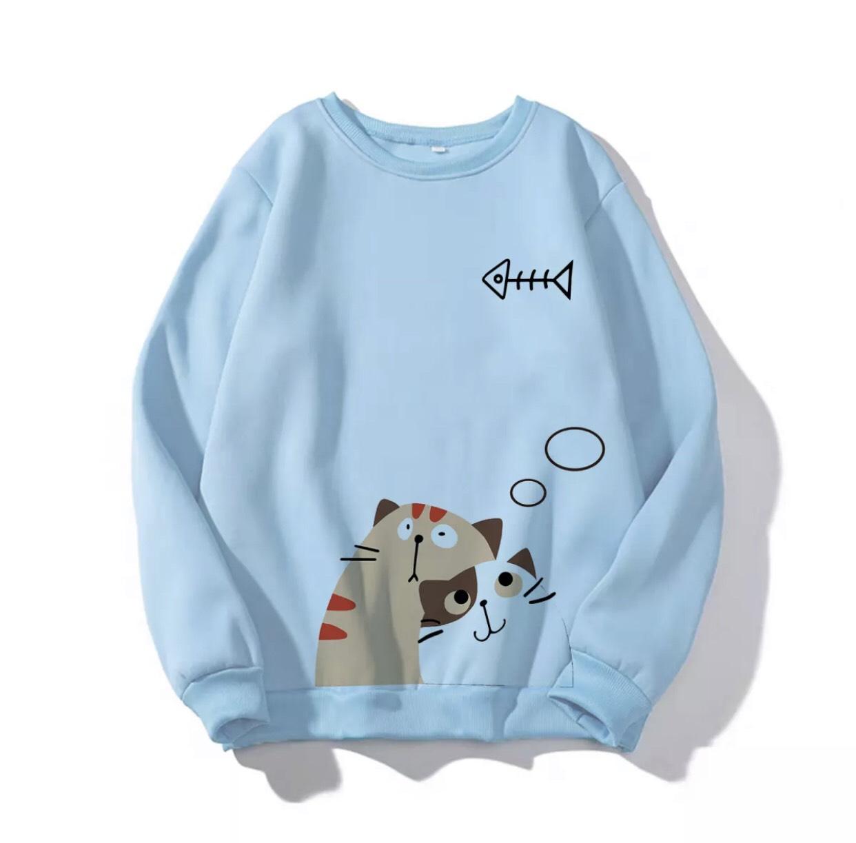 ÁO SWEATER IN MÈO DỄ THUƠNG CỰC CHẤT