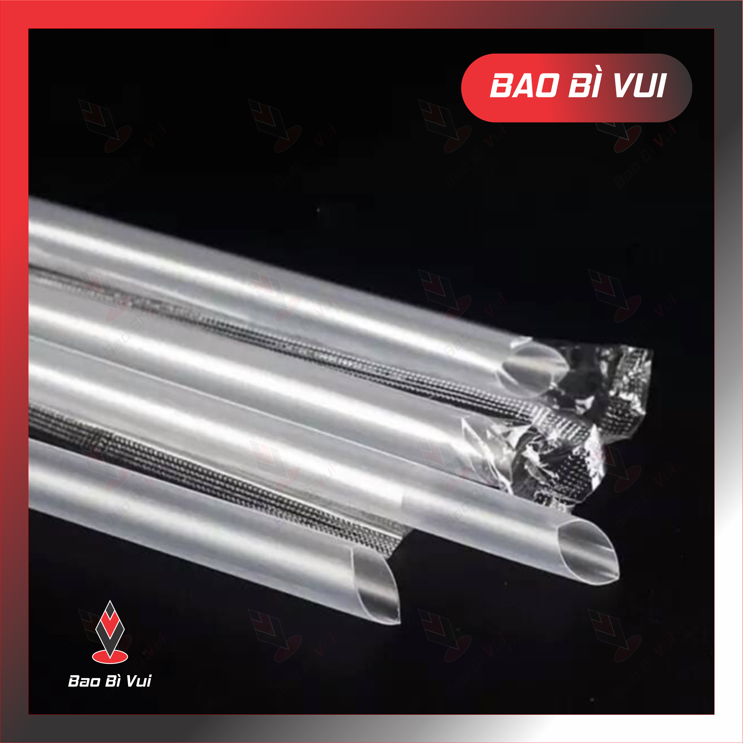 [500g] Ống hút cao cấp bọc màng BOPP từng ống