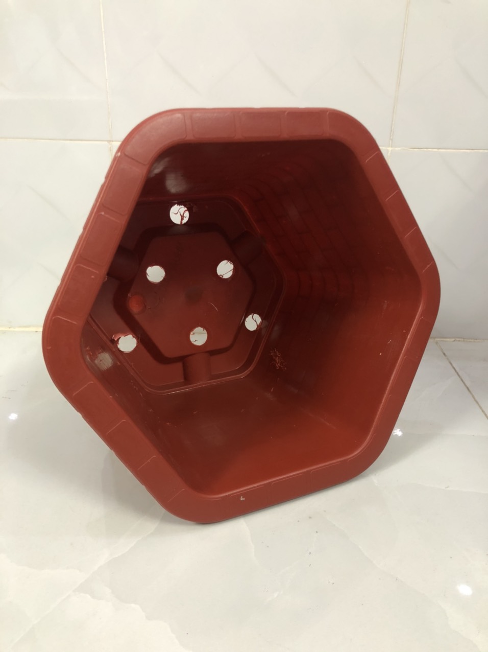 Chậu nhựa trồng cây 5 cái FA380 đỏ