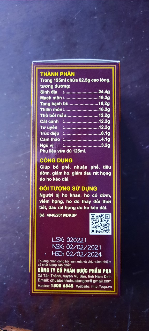 [HCM]PQA Siro Bổ phế