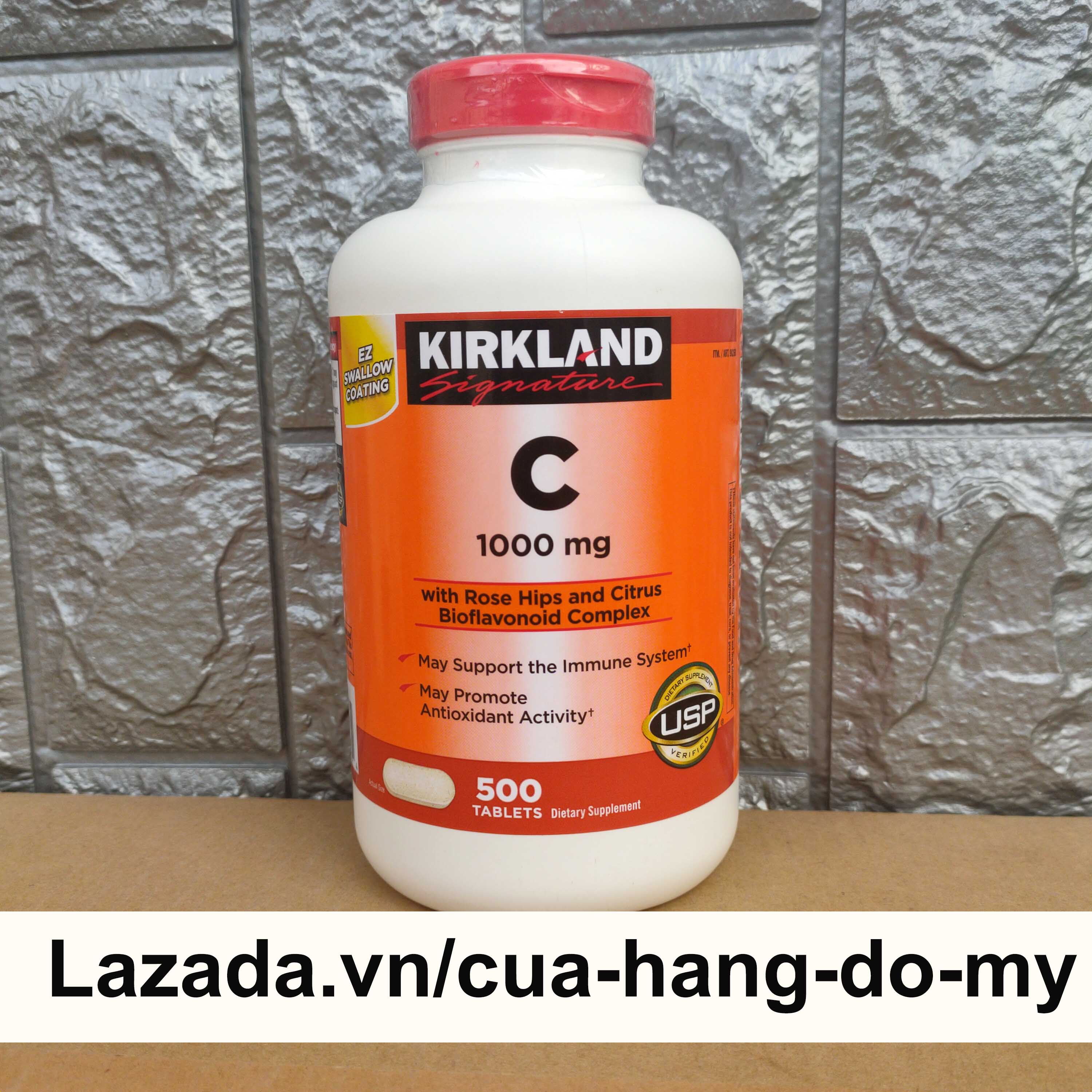 Viên uống Vitamin C 1000mg Kirkland Hộp 500 Viên - Tăng sức đề kháng - Shop Hong1008