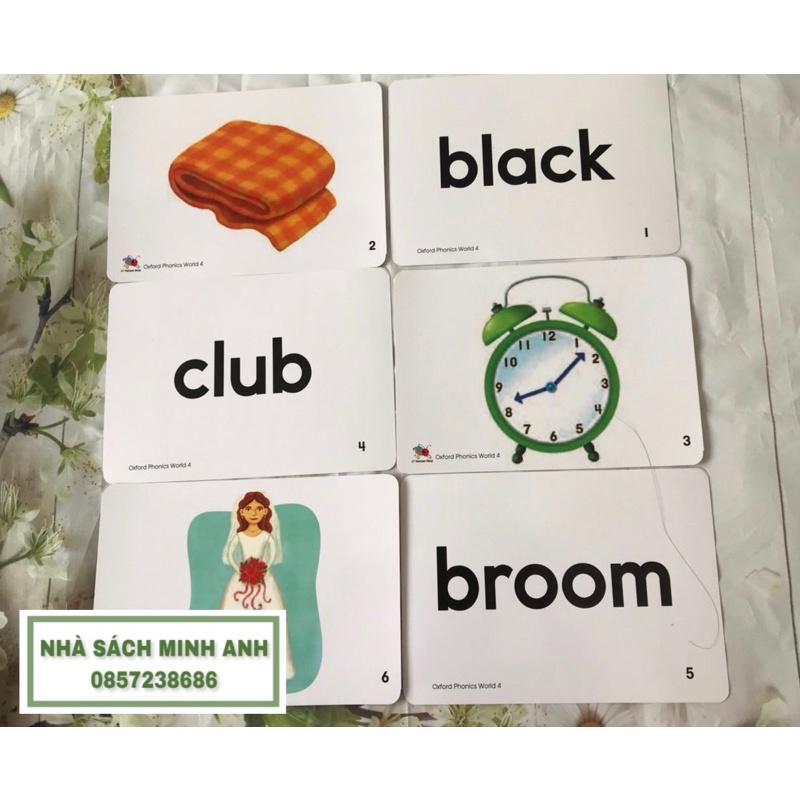Flashcard OXFORD PHONICS WORLD 4-96 thẻ (khổ A5-cán bóng/ép plastic)