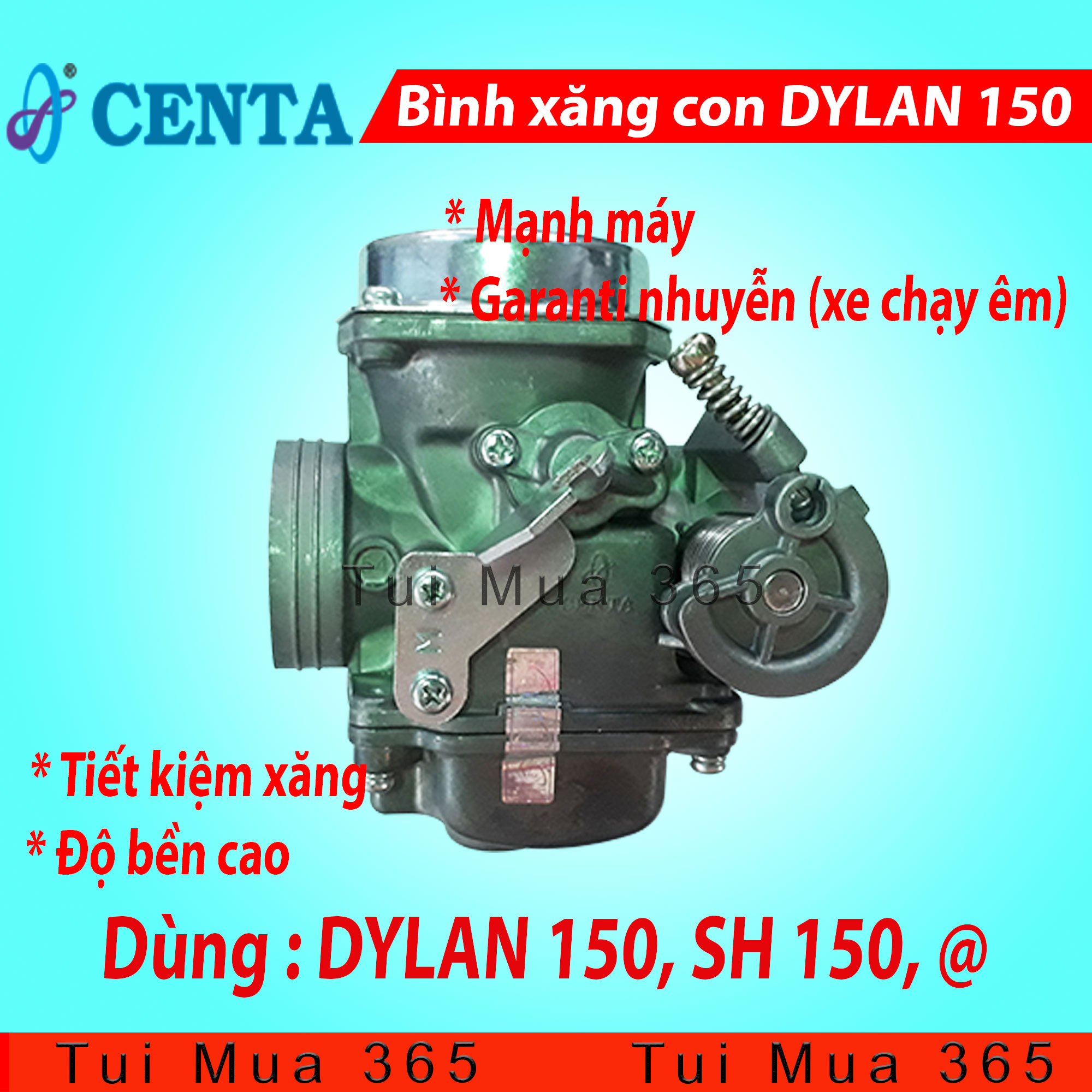 [HCM]Bình Xăng Con xe Dylan SH Ý A Còng Tiết Kiệm Xăng Centa