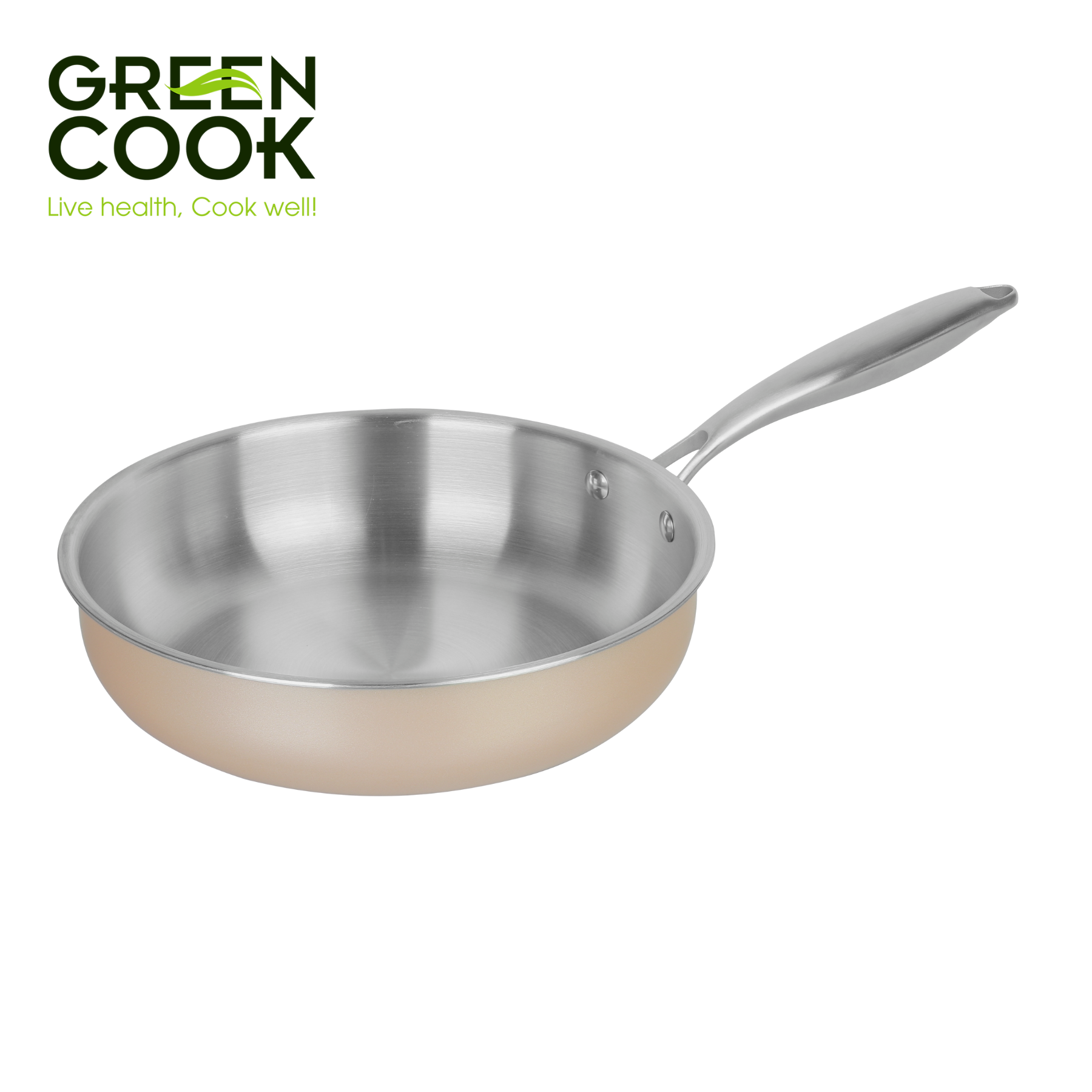 Chảo Inox Nguyên Khối Đáy Từ Green Cook…