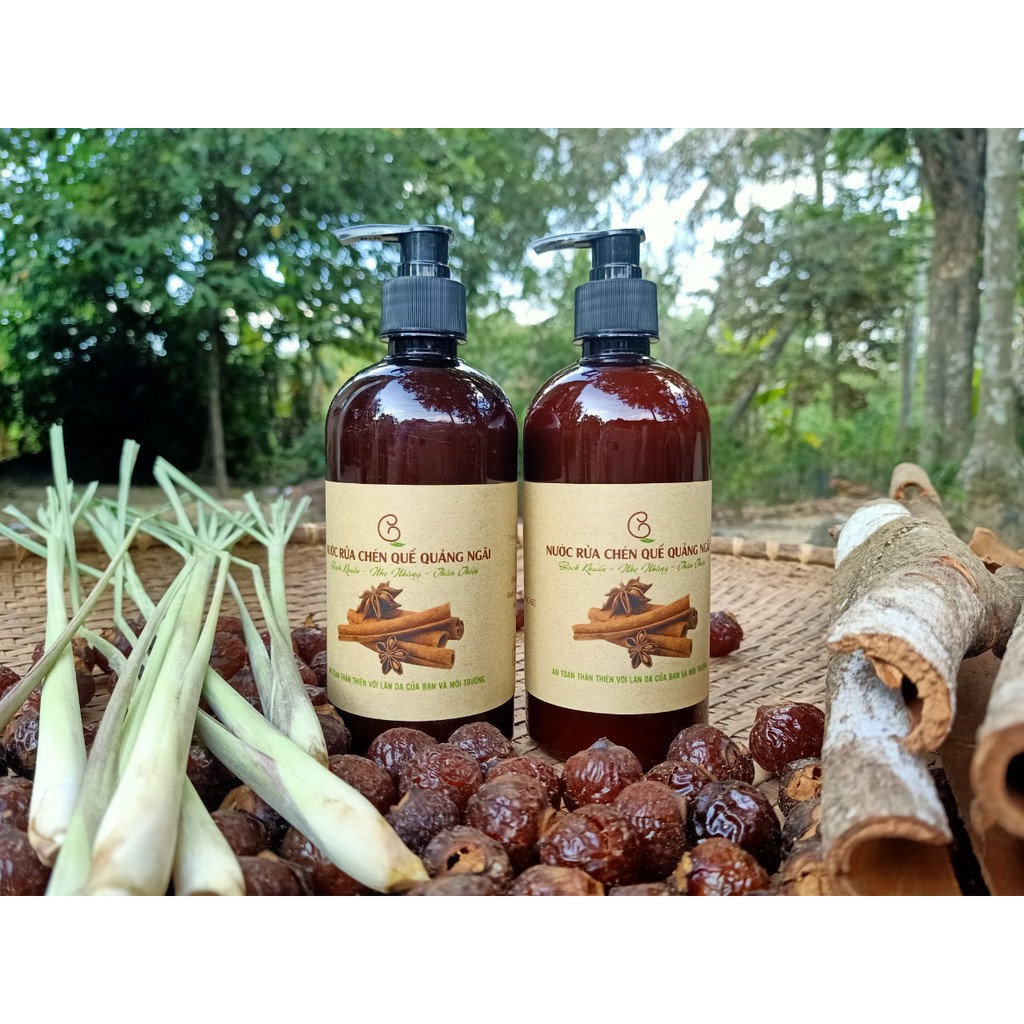 [HCM] Combo 2 Chai Nước rửa chén Quế Chai 500ml