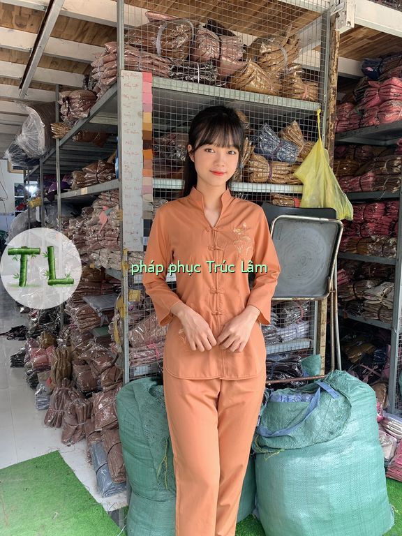 [HCM]Đồ lam đồ đi chùa đồ phật tử - cổ tàu thêu