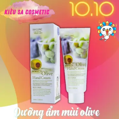 Kem dưỡng da tay Olive 3W Clinic Olive Hand Cream 100ml _ 3W Clinic Chính Hãng