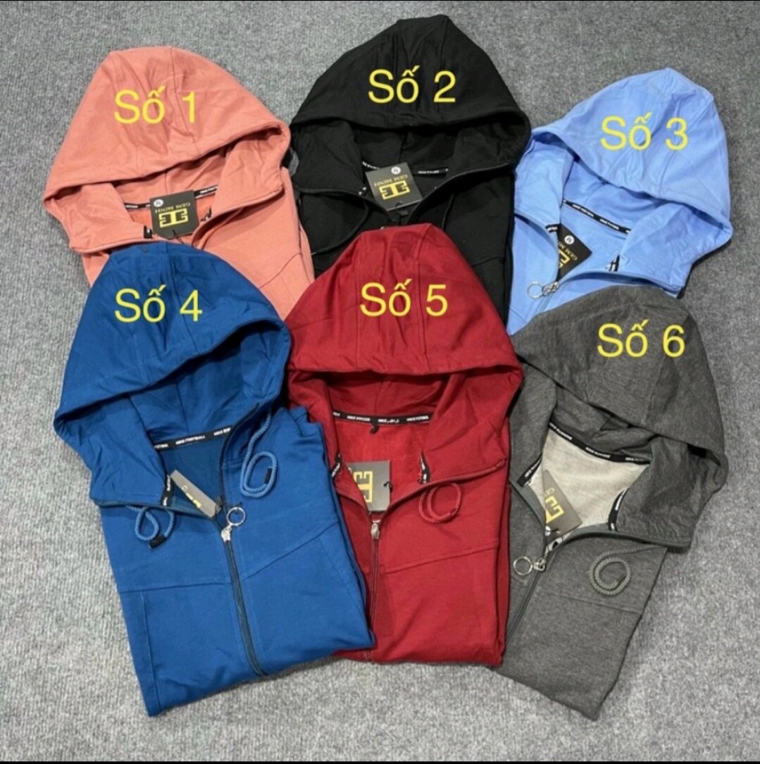 Áo khoác thêu nón rộng 6 túi