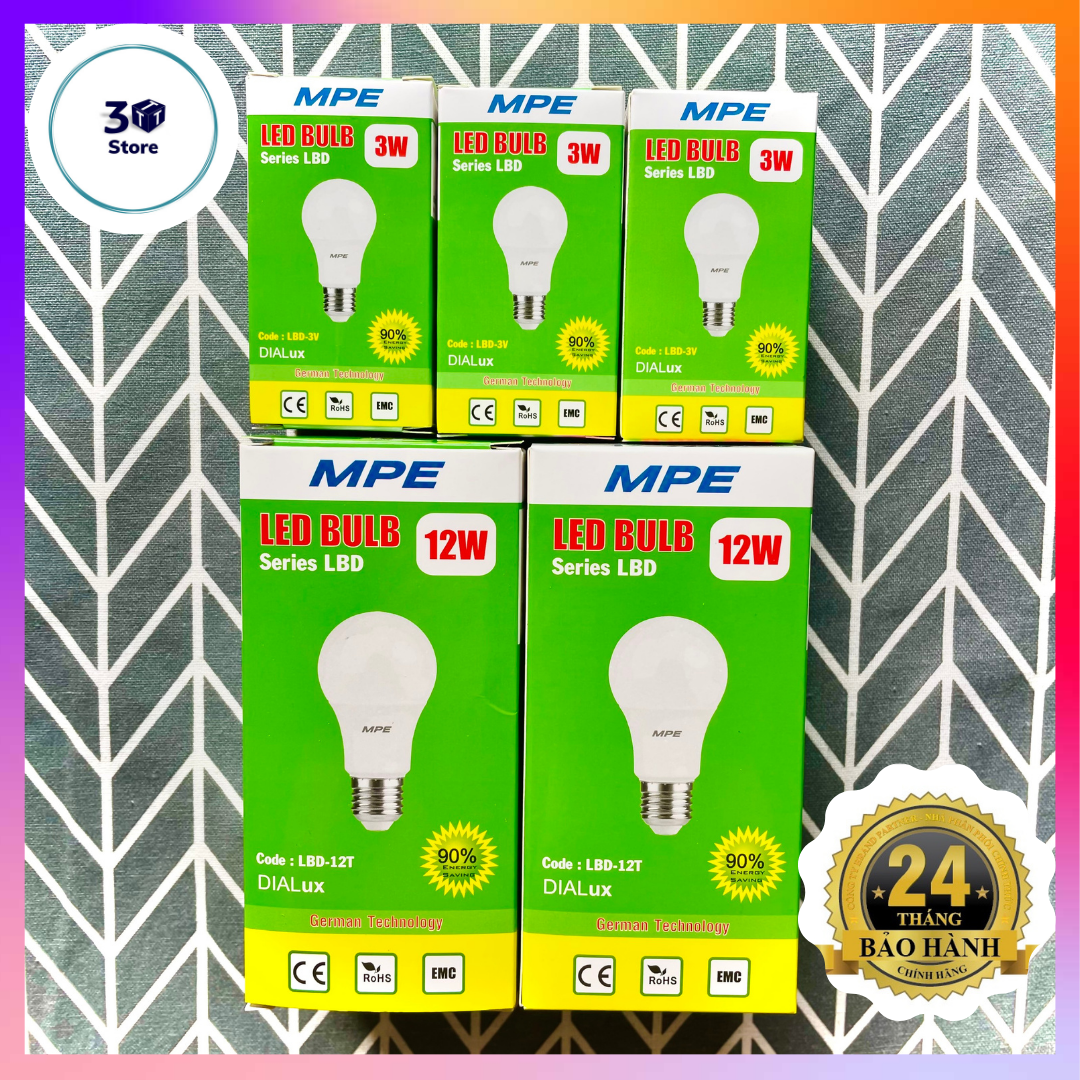 Đèn led bulb 5w 7w 9w 12w 15w chính hãng