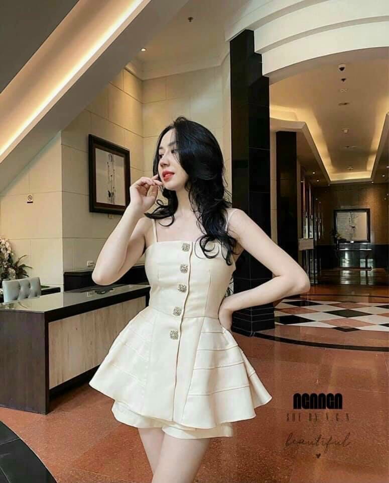 Sét áo 2 dây xoè kèm quần siêu xinh