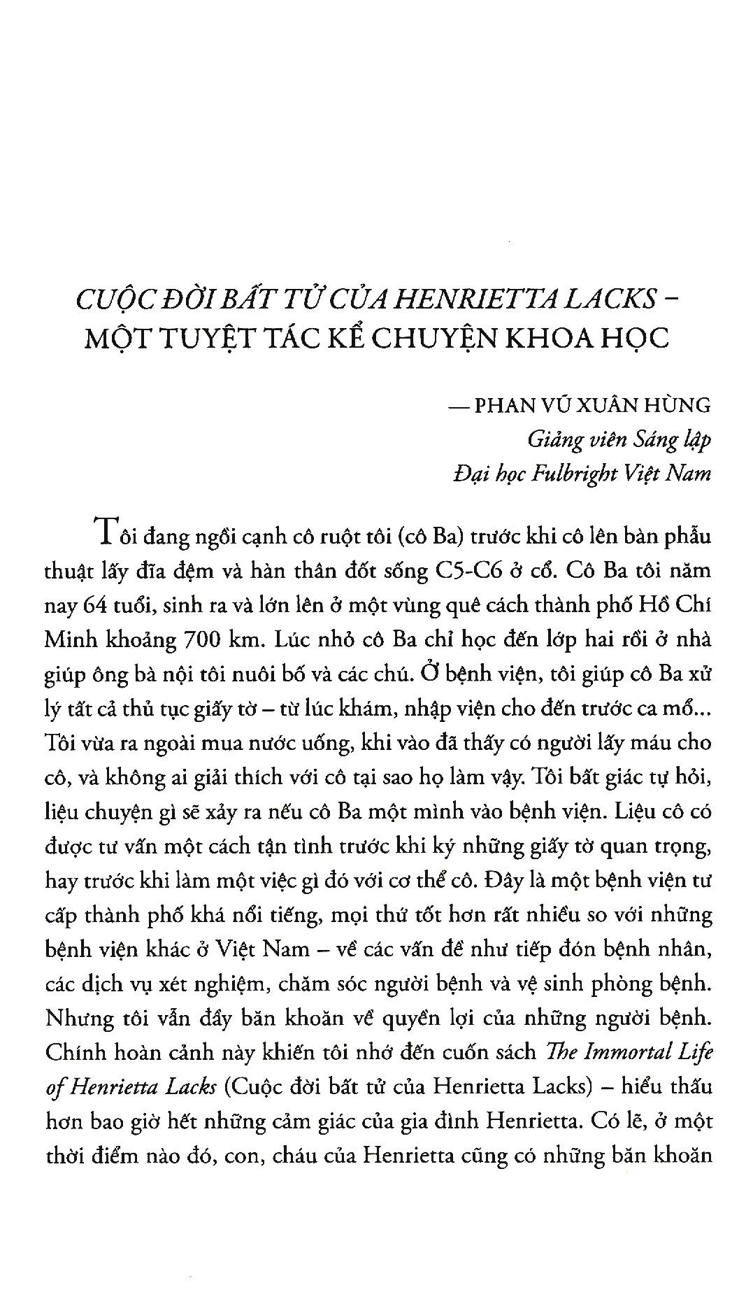 Sách - Cuộc đời bất tử của Henrietta Lacks