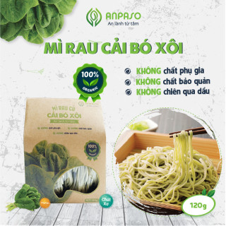 Mì Rau Eat Clean Cải Bó Xôi Hữu Cơ Organic Anpaso, Giảm Cân , ăn chay thumbnail