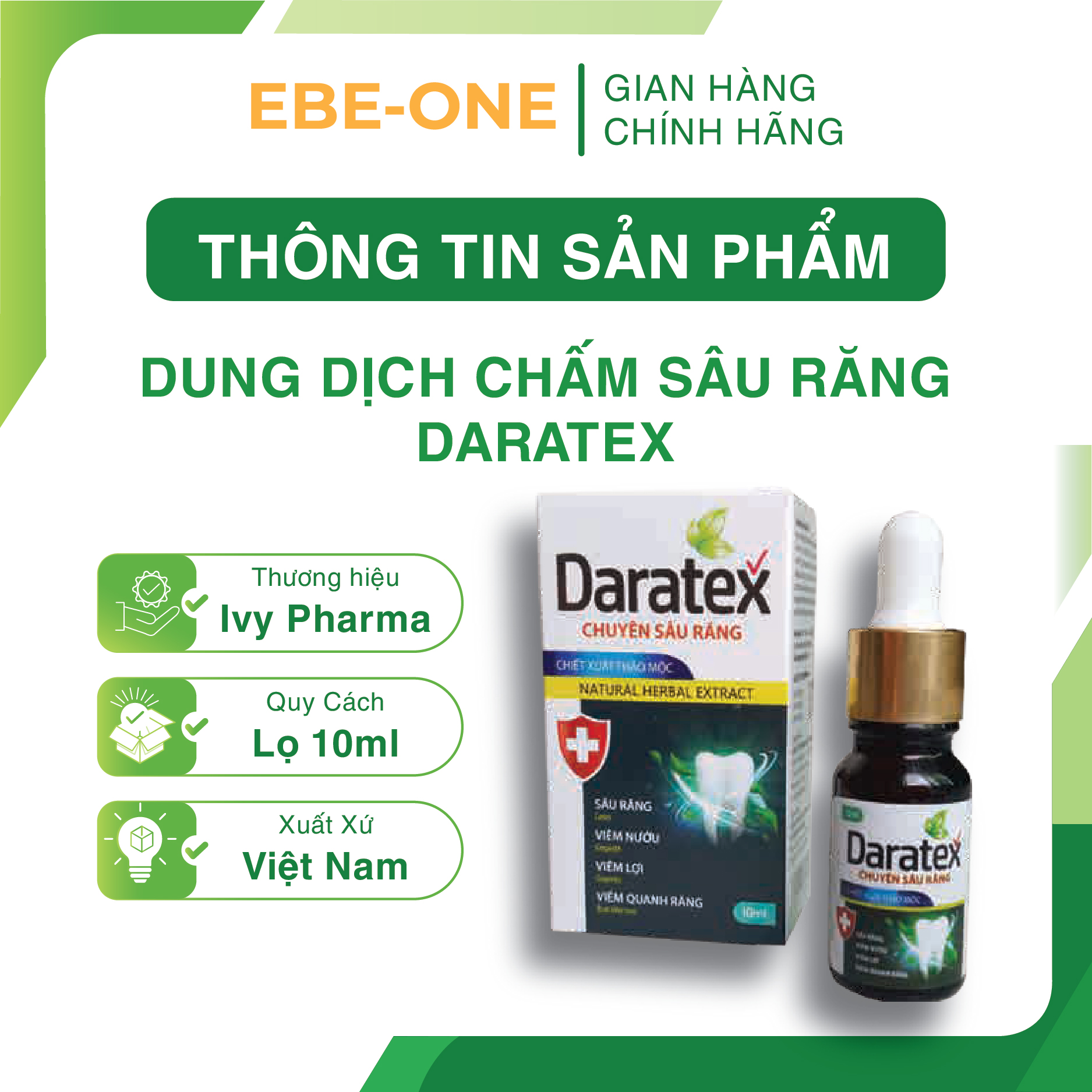 Chấm đau sâu răng DARATEX