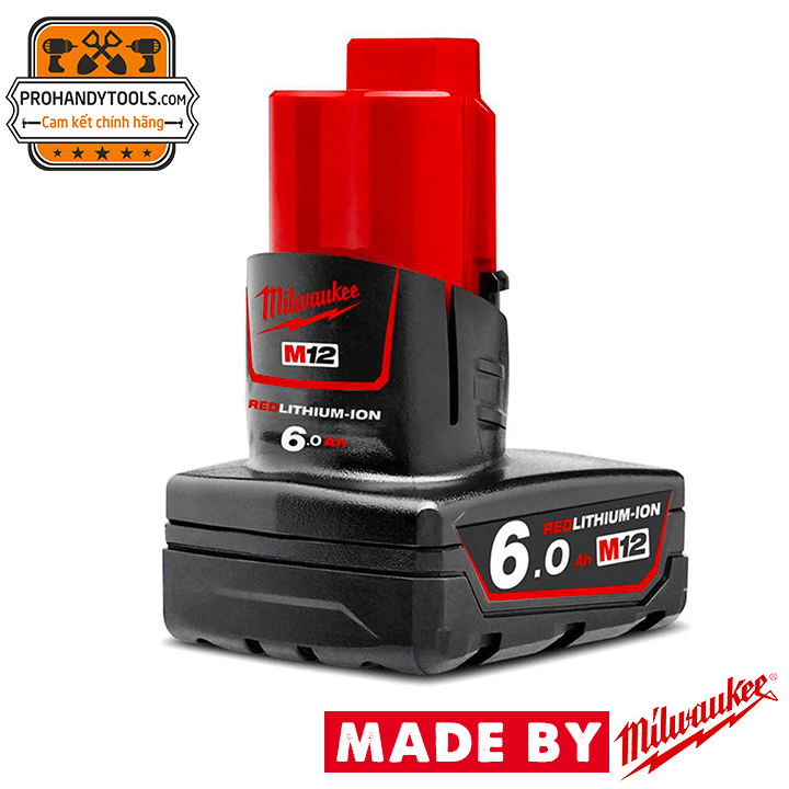 Pin Li-Ion M12B6 Milwauakee RedLithium (12V:6Ah)