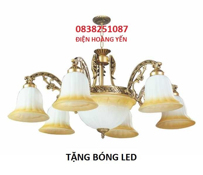 [HCM]ĐÈN CHÙM CỔ ĐIỂN (PHI 800mm x H600mm) NC075/6 - TẶNG BÓNG LED