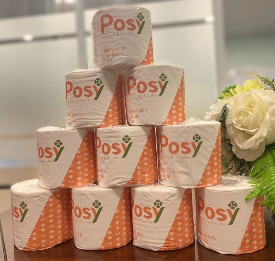 Giấy vệ sinh Posy Premium 2 lớp 10 Cuộn/Túi