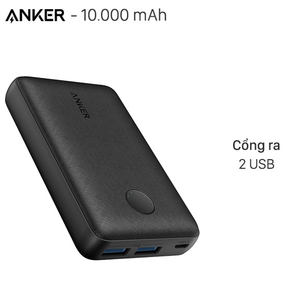 Pin sạc dự phòng 10.000mAh Anker PowerCore Select A1223 Đen