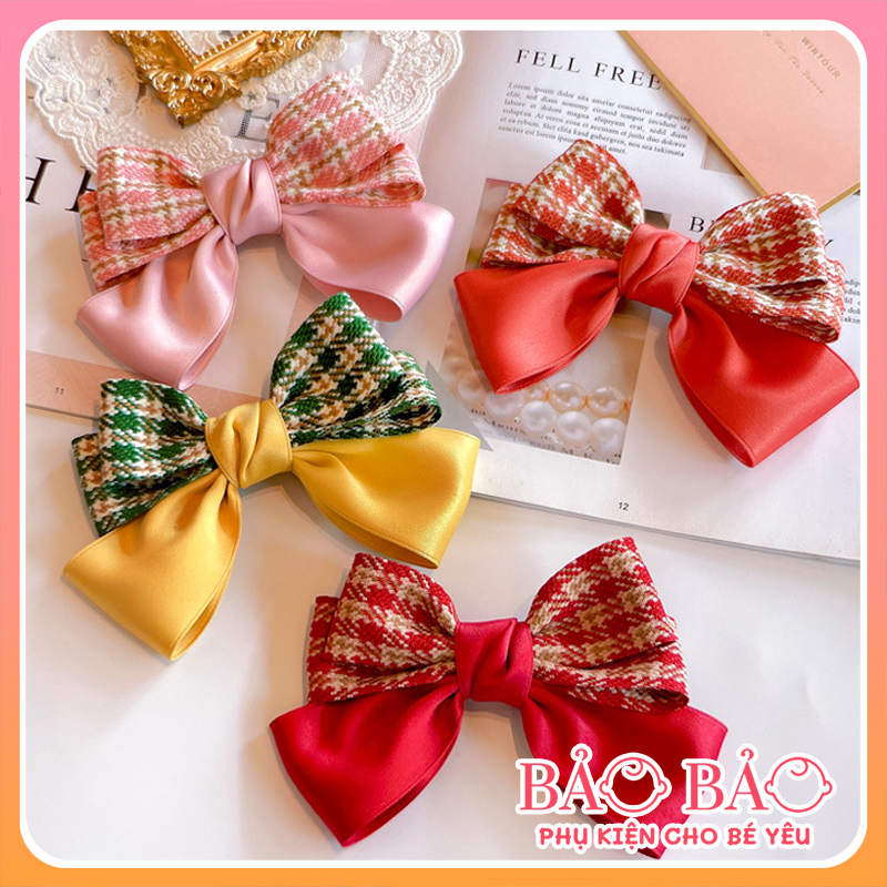 Kẹp tóc cao cấp handmade phong cách Hàn Quốc cho bé gái