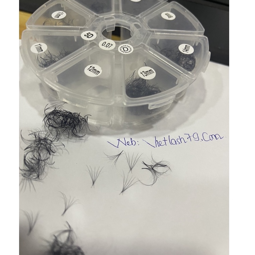 mi FAN 5D MIX(8-13) (9-15)  mm C,CC,D 0.07 (1000fan)_dụng cụ nối mi_THÚY HÀ