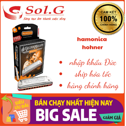 Harmonica Diatonic Hohner Golden Melody ( Full Tone, Key A, Bb, C, D ,E, F, G ) Nhập khẩu Đức - Phân phối Sol.G