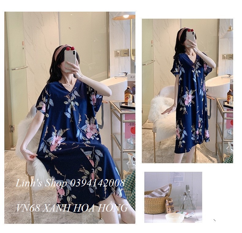 Váy Ngủ Mặc Nhà Lanh Siêu Mát VN68