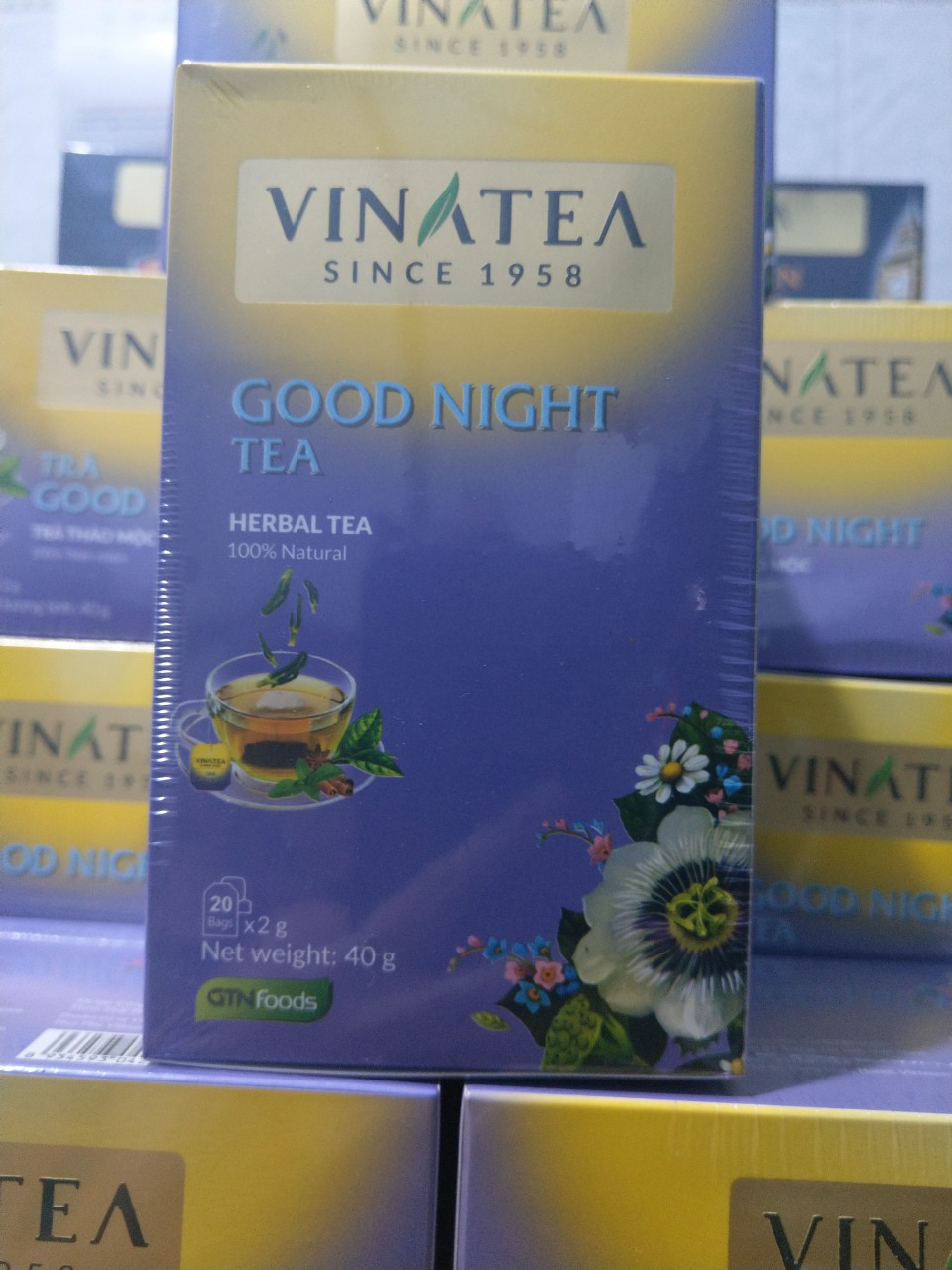 Trà ngủ ngon Vinatea hộp 40g (20 túi x 2g)