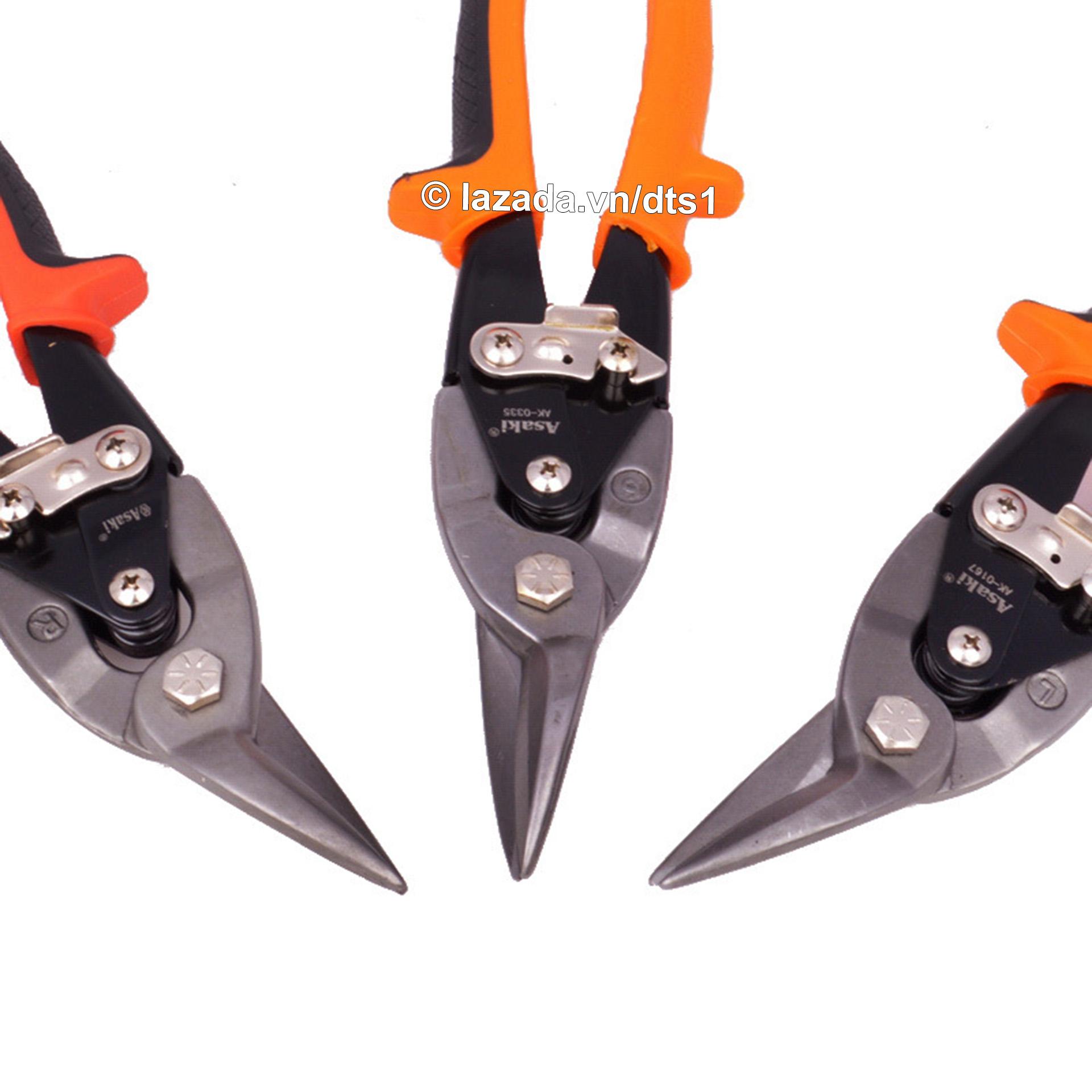 Kéo cắt tôn (tole) CR-V Asaki 10inch/250mm (Cong trái - Thẳng - Cong Phải)