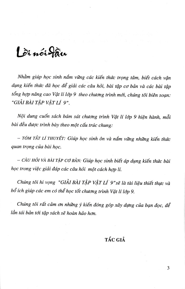Giải Bài Tập Vật Lí Lớp 9