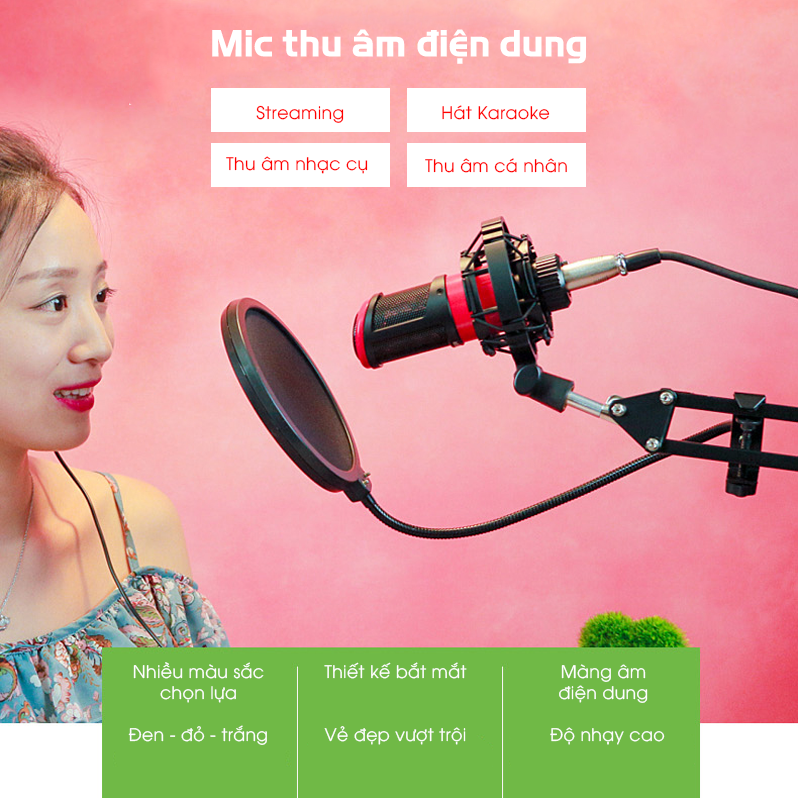 Mic thu âm Takstar PC-K320 hát karaoke thu âm livestream bảo hành 12 tháng, Mic karaoke, livestream,. micro thu âm chuyên nghiệp