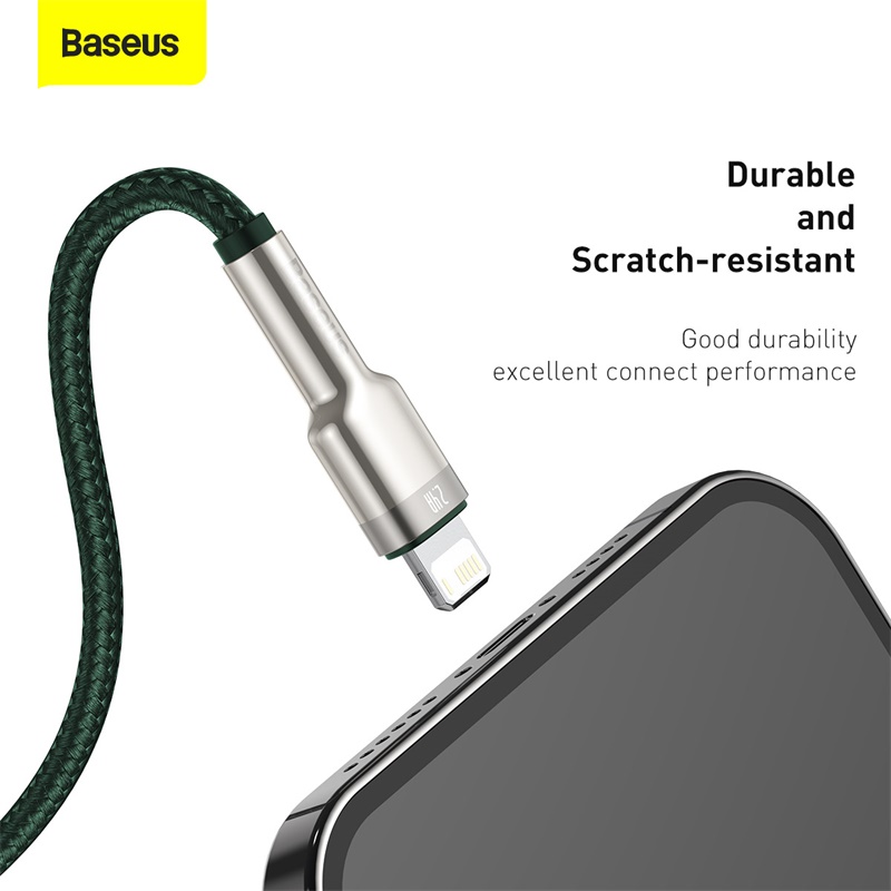 Baseus 2.4A Fast Charging USB Cable for iPhone 11 12 Pro Max Xs Xr X  Mrtal Data Cable for iPhone Cable 7 SE 8 Plus Charger for iPad air